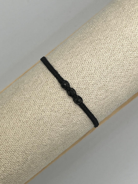 Bransoletka pleciona ochronna z czarnym turmalinem męska/damska