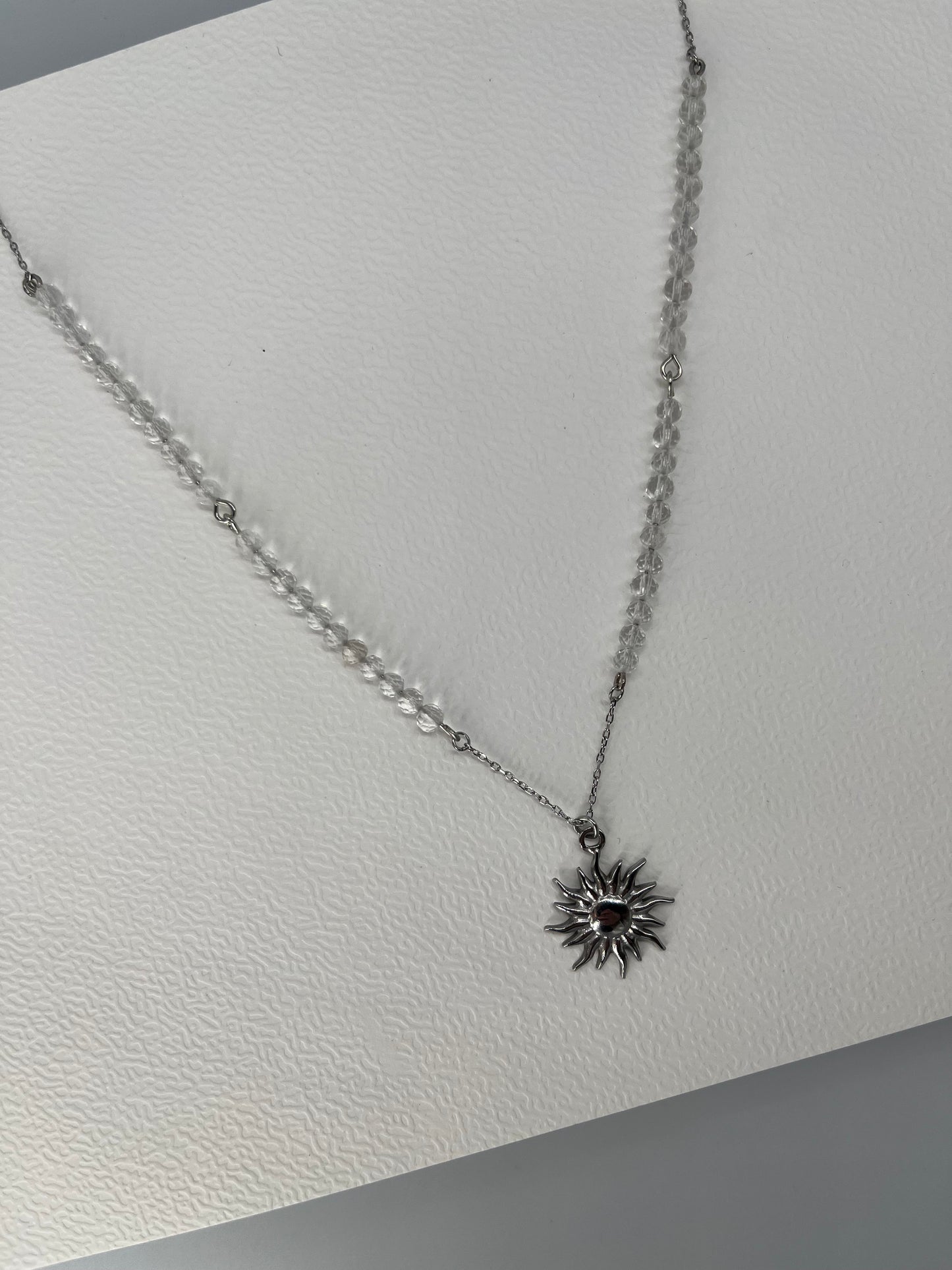 Naszyjnik Słońce z kryształem górskim