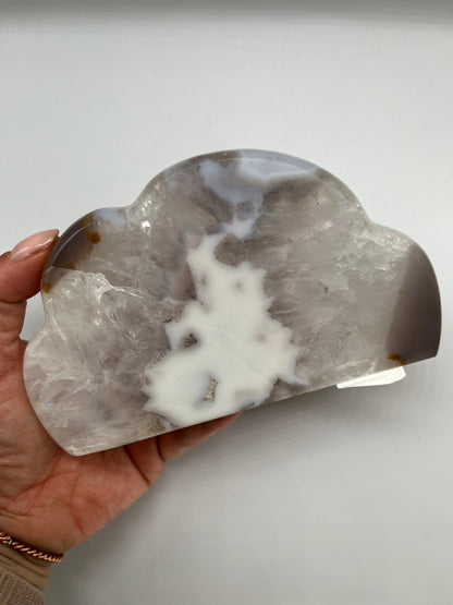 Agat z kwarcem - polerowana chmurka - AG-PC-W-001