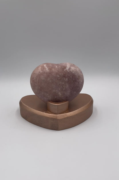 Serce z różowego ametystu S12