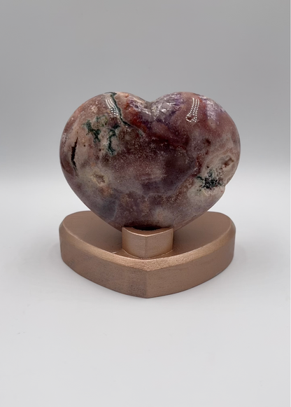 Serce z różowego ametystu S4