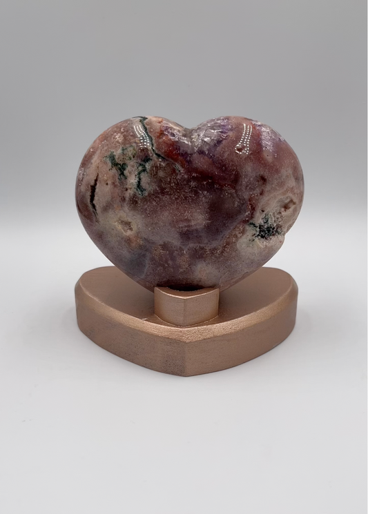 Serce z różowego ametystu S4