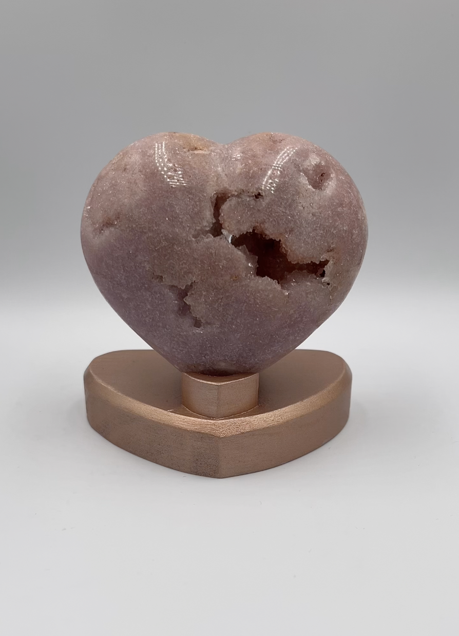 serce z różowego ametystu S2