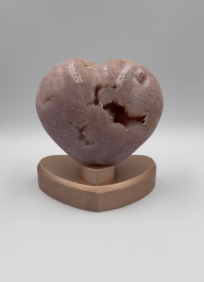 serce z różowego ametystu S2