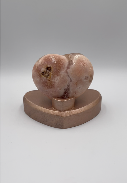 serce z różowego ametystu S7