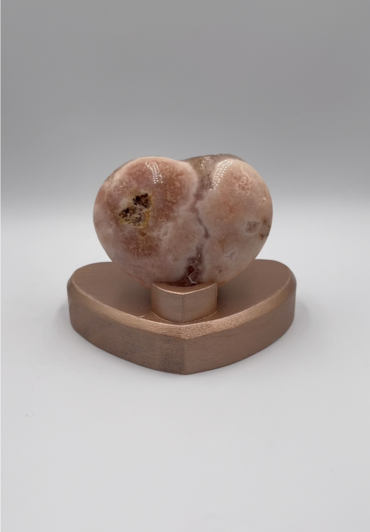 serce z różowego ametystu S7