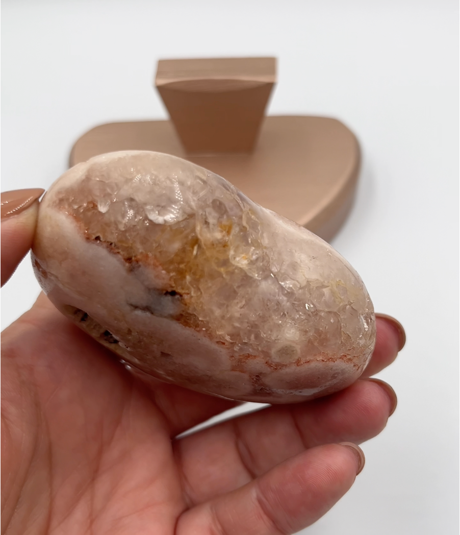 serce z różowego ametystu S7