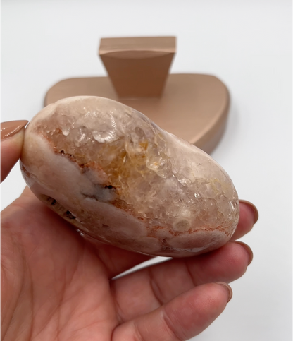 serce z różowego ametystu S7