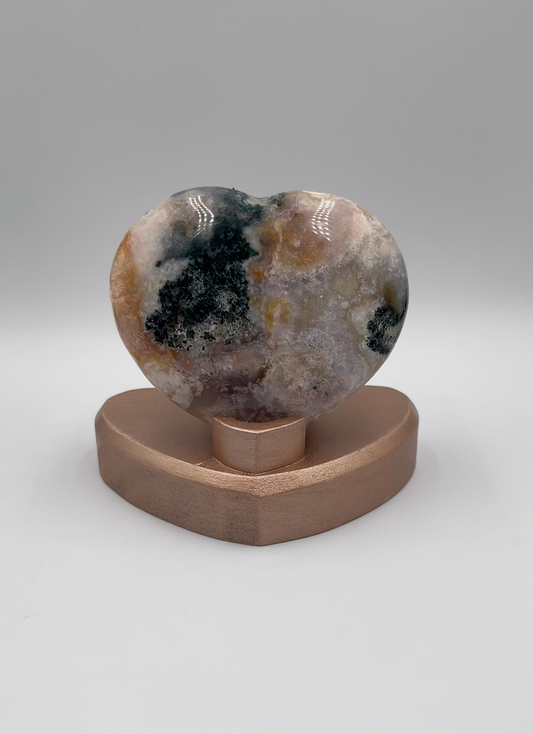 serce z różowego ametystu S5