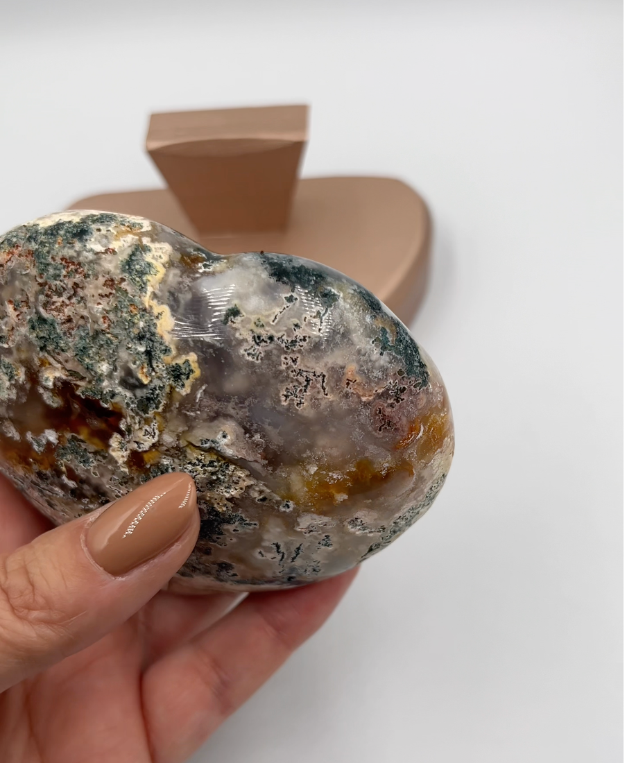 serce z różowego ametystu S5