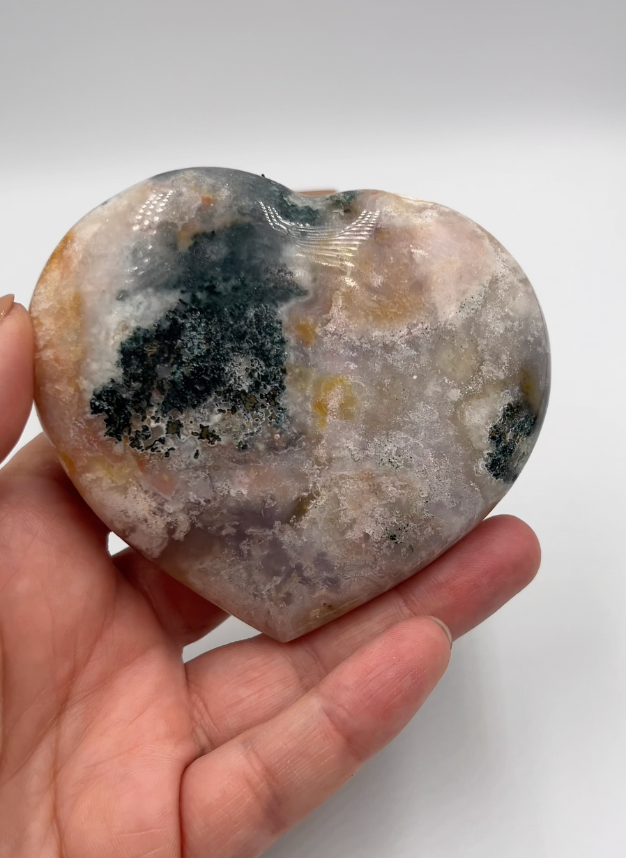 serce z różowego ametystu S5