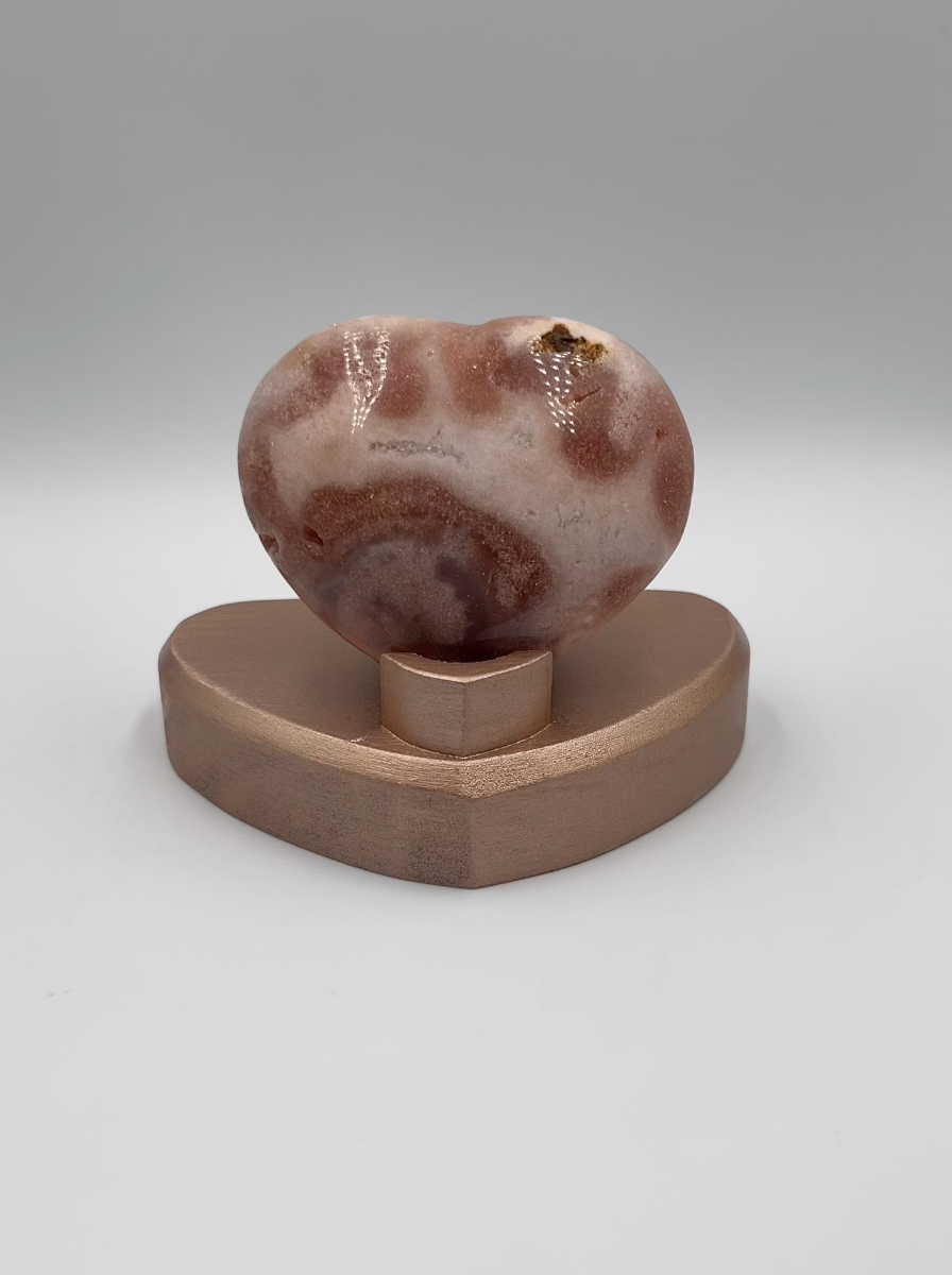 serce z różowego ametystu S6