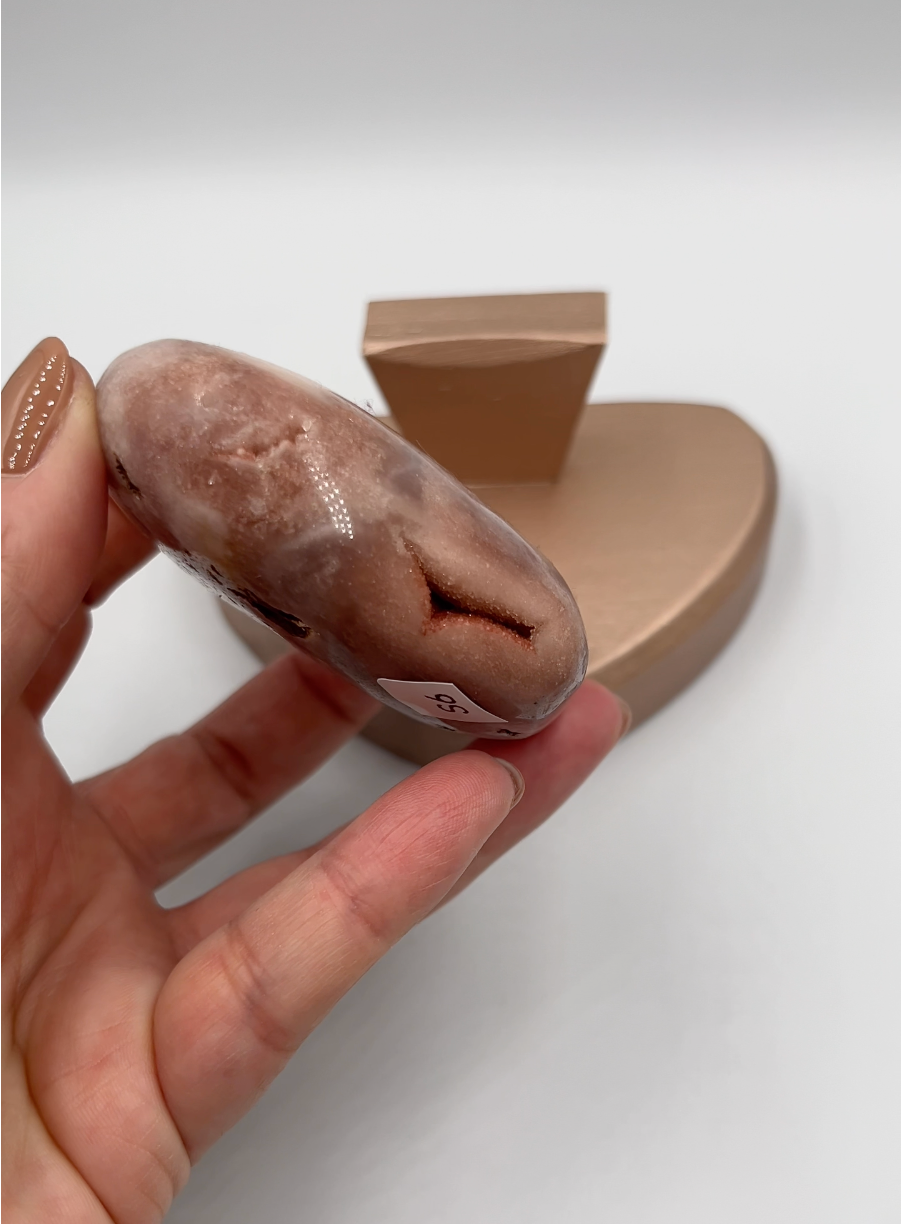 serce z różowego ametystu S6