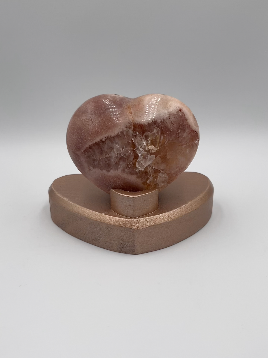 serce z różowego ametystu S8