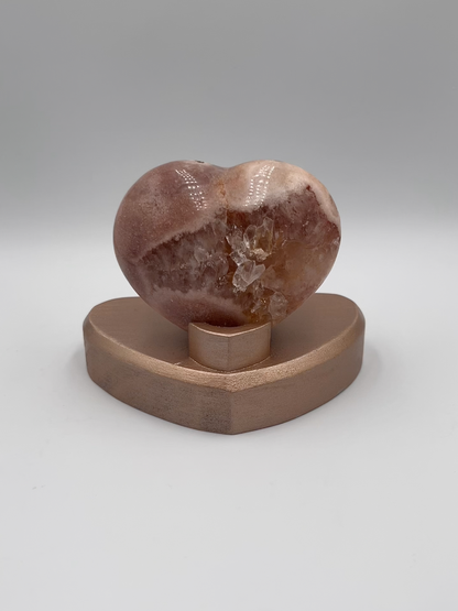 serce z różowego ametystu S8