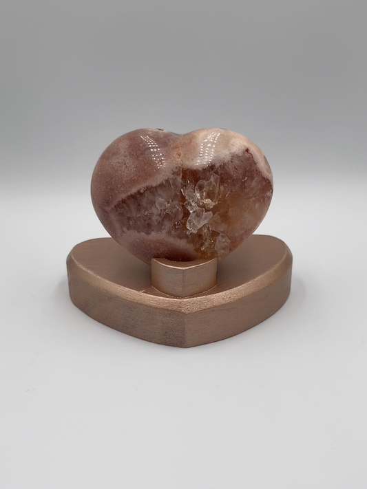 serce z różowego ametystu S8