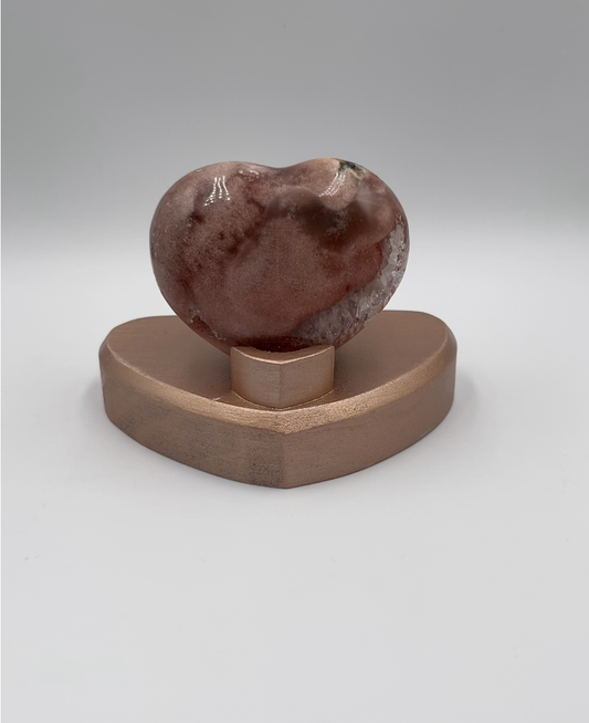 serce z różowego ametystu S10