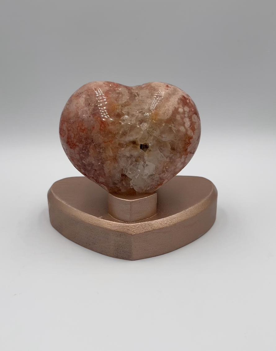 serce z różowego ametystu S9