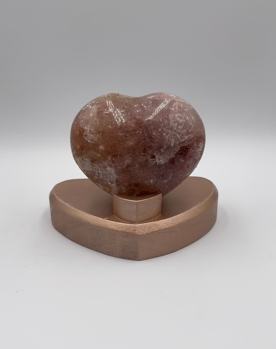 serce z różowego ametystu S11