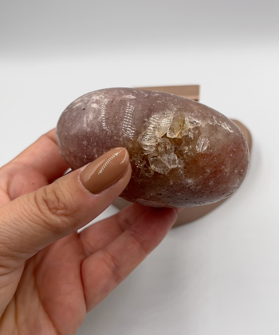 serce z różowego ametystu S11