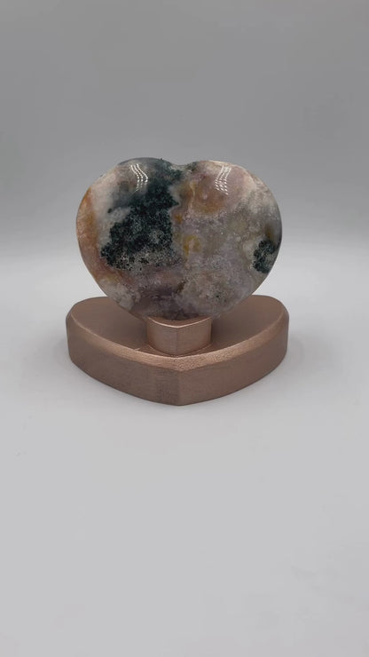 serce z różowego ametystu S5