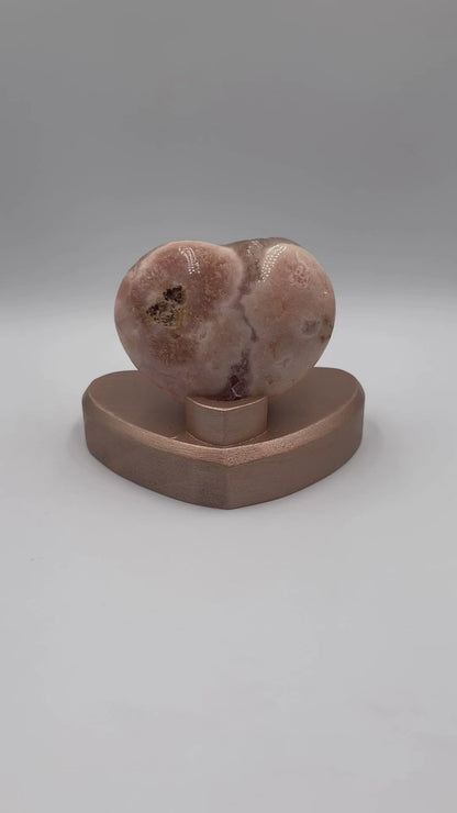 serce z różowego ametystu S7