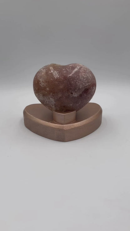 serce z różowego ametystu S11