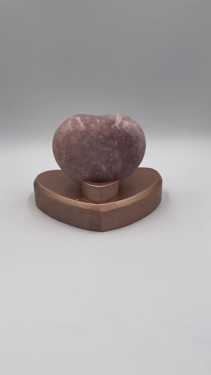 Serce z różowego ametystu S12