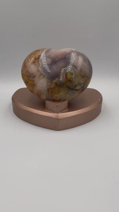 Serce z różowego ametystu S1