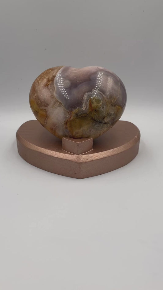 Serce z różowego ametystu S1