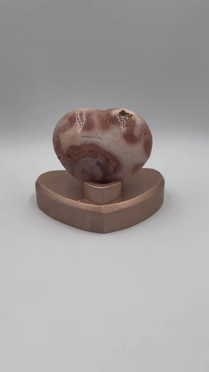 serce z różowego ametystu S6